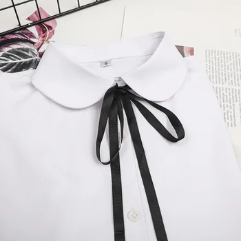 2020 Nye Kvinders koreanske Hvid Skjorte Japansk JK Uniform Shirt Vilde Shirt College Vind Bue Krave, Ærme Stil Ærme Længde