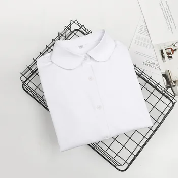 2020 Nye Kvinders koreanske Hvid Skjorte Japansk JK Uniform Shirt Vilde Shirt College Vind Bue Krave, Ærme Stil Ærme Længde