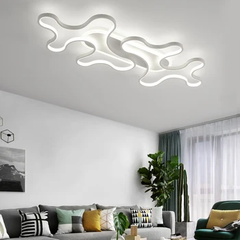 Kreativ og Moderne led-lysekroner i loftet til stuen, soveværelset studyroom glans led Hvid/Sort Farve Moderne lysekrone