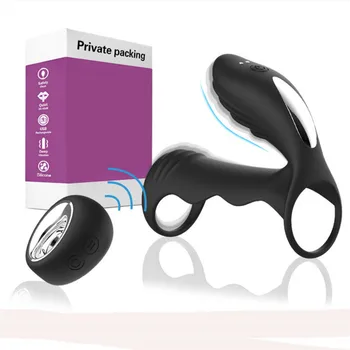 Vibrerende Penis Ring med Vibrator Silikone sexlegetøj til Mænd eller Par Længere Erektioner Fjernbetjening Vagina, Klitoris Stimulator