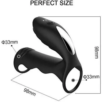 Vibrerende Penis Ring med Vibrator Silikone sexlegetøj til Mænd eller Par Længere Erektioner Fjernbetjening Vagina, Klitoris Stimulator