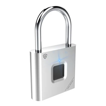 Fingeraftryk Døren Hængelåse Genopladelige dørlås Fingeraftryk Smart Hængelås Hurtig Lås Nøglefri USB