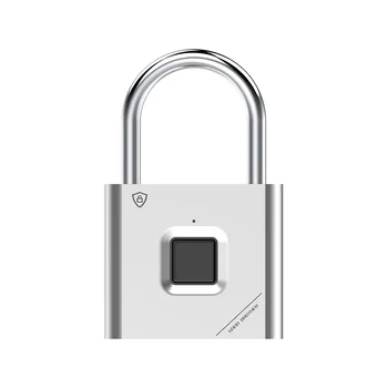 Fingeraftryk Døren Hængelåse Genopladelige dørlås Fingeraftryk Smart Hængelås Hurtig Lås Nøglefri USB