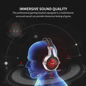 Somic E95X 5.2 Fysisk Multi-kanal Vibrationer Gaming Headset Støj Annullering Hovedtelefoner med Mikrofon Til PS4 FPS Spil