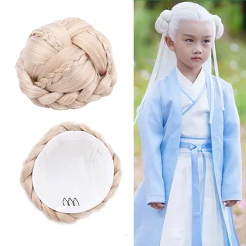 Tang-Dynastiet Hanfu Hår Gammel Bryllup Bride Hair Tilbehør Falske Hair Bun Extensions Clip Søde Prinsesse Cosplay Hat