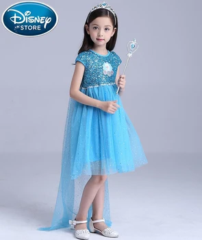 Disney Frosne Kjole Børn Cosplay elsa anna Snow White Girl Prinsesse Halloween Fest Kostume Fødselsdag kjoler Kid moana
