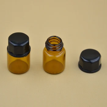 1 ml (100 stk Pr Kasse) Mini-Brun Bærbare Glas Roll-On Parfume Æteriske Olie bBottle Kosmetiske Tom Container