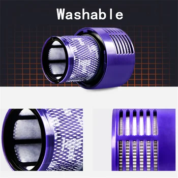 Vaskbar Air Hepa-Filter For Dyson V10 V 10 Sv12 Cyklon Dyr Absolut Total Ren Ledningsfri Støvsuger Tilbehør