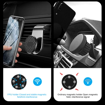 360 Graders Magnetiske Bil, Telefon Holder til iPhone 11 Universal Air Vent Mount Outlet Magnet Navigation, Bil-Beslag Drejelig Stander