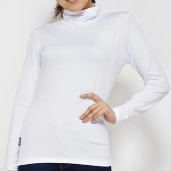 Ny efterår og vinter plus size toppe for kvinder stort langærmet slim casual elastisk høj krave velvet T-shirt 4XL 5XL 6XL 7XL 8XL