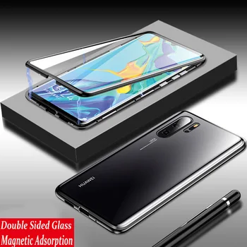 Magnetisk Adsorption Sagen For Huawei P30 Lite XL P30 Lite 2020 P30 Pro P30-og Bagside Glas Cover tilfældet For Huawei P30 Lite