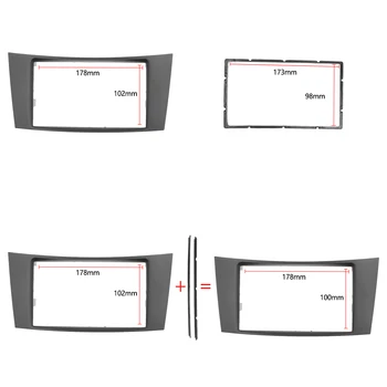 Dobbelt Din Bil Radio Fascia Stereo Audio Panel Frame for Mercedes-BENZ E-KLASSE W211 CD, Trim DVD-Afspiller Dække Genmontering af Mount Kit