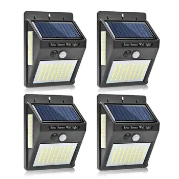100 LED Solar Light Udendørs Sol Lampe PIR bevægelsesføler væglampe er Vandtæt Soldrevne Sollys i Haven Dekoration