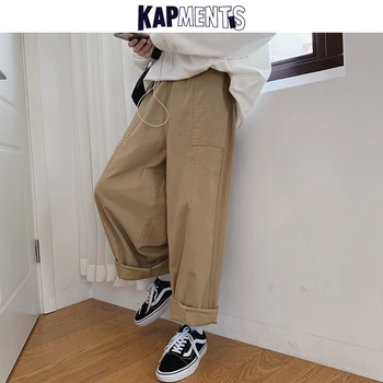 KAPMENTS Herre Japansk Streetwear Sort Cargo Bukser 2020 Joggere Mænd Harajuku Hip Hop Sweatpants Mænd koreanske Mode Harem Bukser