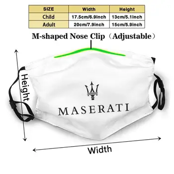 Maserati Logo Trident Ansigt Maske Med Filter, Alfa Romeo, Lancia Fiat Italien Italiensk Bil Sport Bil Luksus Bil Rally Race Racing