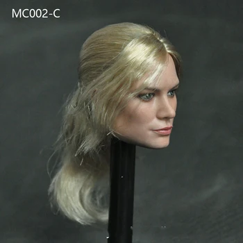 På lager 1/6 MC002 Brie Larson Kvindelige Hoved Forme med Gul Grisehale for 12