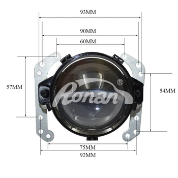 Ronan Opgradere mini Bi LED-projektorens linse 5000K hvide universal installere eftermontering H1 H4 H7 forlygter bil styling eftermontering