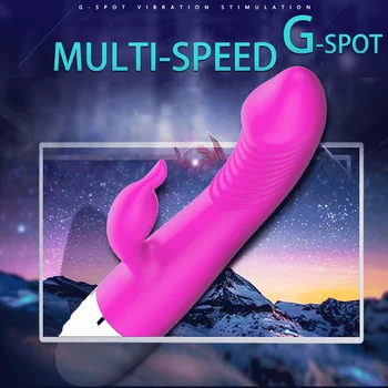 Dobbelt Vibrationer G Spot Stick Realistisk Dildo Vibrator Sex Legetøj for Voksne Kvinde Vagina, Klitoris Stimulator Intime Varer Shop