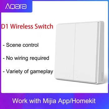 Nyeste Originale D1 Version Aqara Skifte Smart Light Remote Control ZigBee Trådløse kontakt på Væggen For Mijia Mi Hjem APP