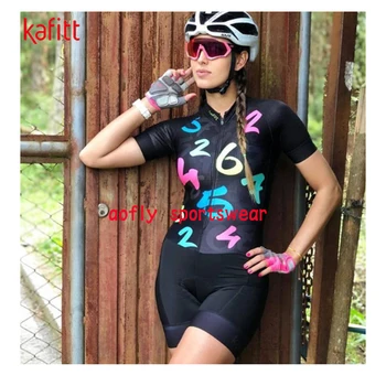 KAFITT Kvinder Kort Trøje Sexet Triathlon Skinsuit Sæt MTB Bike Jersey Buksedragt Kits Conjunto Feminino Ciclismo Sommer