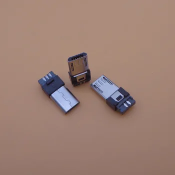 10-1000Pcs Mikro-USB-stik Type B-5Pin Mandlige Stik Ledninger Lodde Stik Til DIY-Svejsning Type Hale Opladning port Mobiltelefon
