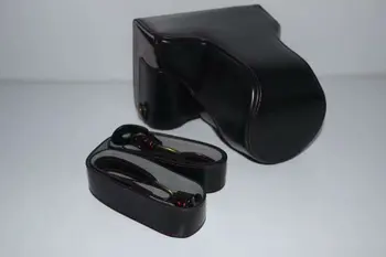 PU Læder Video Kamera Taske Tilfældet for FUJI Fujifilm X-E1 XE1 X-E2 XE2 Beskytte Dække Åbne batteri Med Rem