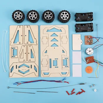 DIY Forsamling Trådløs Fjernbetjening Racing Bil Model Kit Fysiske Videnskab Eksperimenter Teknologi Pædagogisk Legetøj For Børn