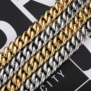 D&Z-12mm Hip Hop Mænds Maimi Cubanske Link Kæde Halskæde i Sølv Forgyldt med Guld Iced Out Cubic Zircon Bling Smykker Halskæder Gaver