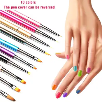 10stk Nail Art Liner Pensel at Male Blomster Tegning af Linjer Grid Stribe Manicure Akryl UV Gel Pen DIY Tips Design Sæt