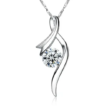 Engroshandel sølv forgyldt mode skinnende krystal damer halskæde smykker kvinder short chain Julegave billige