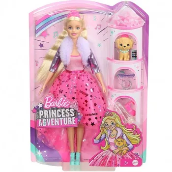 Barbie Princess Eventyr Prinsesse Deluxe, blonde dukke med tilbehør (Mattel GML76)-samleobjekter