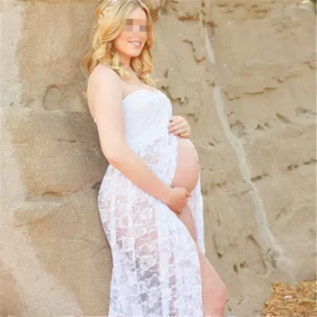 Barsel fotografering maxi Barsel kjole Blonder fra Skulder Barsel Kjole Lyst til at skyde billeder sommeren gravid kjole Plus
