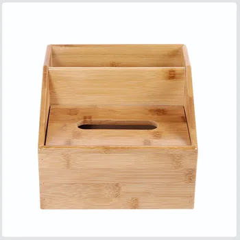 Multifunktionelle Væv Kasser Kreative Bambus Storage Box Desktop Sofabord Fjernbetjening Arrangør Papir, Æsker, Træ-Box