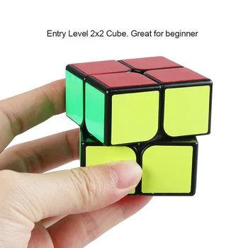 D-FantiX Yj Guanpo 2x2 Speed Cube Sort Mærkat 2x2x2 Magiske Terning Terning Pædagogisk Legetøj Gave til Børn, Voksne, Studerende
