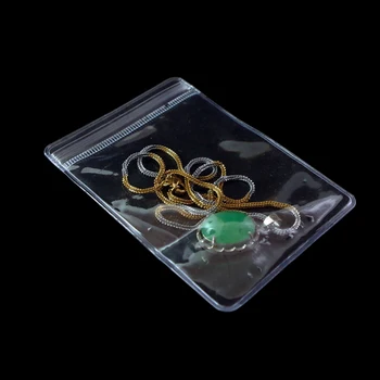 50pieces 10.5x10.5cm Klart Anti-Oxidation Smykker Vise Pakke Tasker Zip-Lock Armbånd af Jade Opbevaringspose til Kvinder, Piger