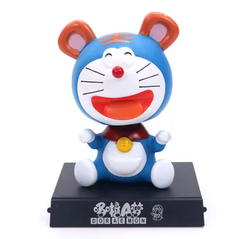 Bandai Doraemon Kinesiske Stjernetegn Animationsfilm Søde Dukke Model Ryster Hovedet Bil Dekoration Kreative Action Figurer, Pvc Ornamenter Legetøj