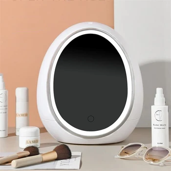 LED-Spejl Makeup opbevaringsboks Cosmetic Organizer hudpleje Læift Holder Høj Kapacitet Smykker Butik Placeringer Hjem Desktop Skuffe