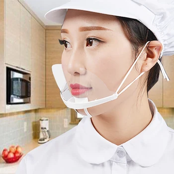 10 Stk-60 Stk Gennemsigtig Sanitære Åbne Maske I Fuld Ansigtsbeskyttelse Food Truck Makeup Plast Arbejde Ansigt Munden Beskyttende Maske