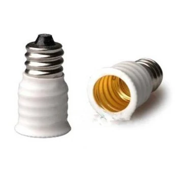 6-Pack E12 at E14 Hvid Pære Converter LED Lys Holder Lampe Adapter Stik Skifter Høj Kvalitet