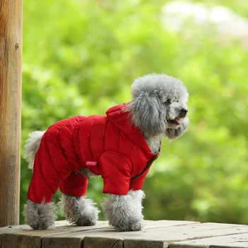 Hund Tøj Vinteren Dog Hættetrøjer Jakke Til Lille Hund Polstret Varm Bomuld Tøj Frakke til fransk Bulldog Chihuahua Pet Tøj