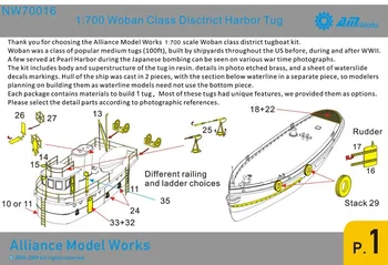 1/700 Harpiks Skib Woban Klasse-Kvarteret Harbor Slæbebåd NW70016 Model Drop Shipping
