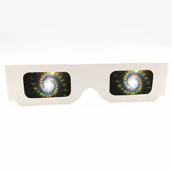 100pcs Papir, Pap 3D-Diffraktion Briller Med 13500 Linjer/Spiral Regnbue effekt for Fyrværkeri,Ferie Lys&Club