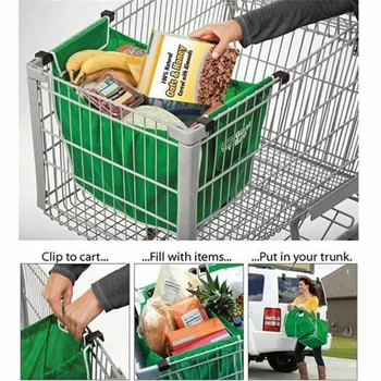Supermarked Shopping Taske Eco-Vognen Tote Tykkere Cart Bags Stor Kapacitet Arrangør Håndtasker Sammenklappelig Emballage Kvinder Cart Bag