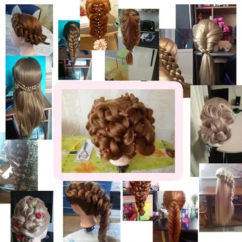 CAMMITEVER Blonde Hår Mannequiner Frisør Salon Hair Styling Uddannelse Hoved Mannequin 20