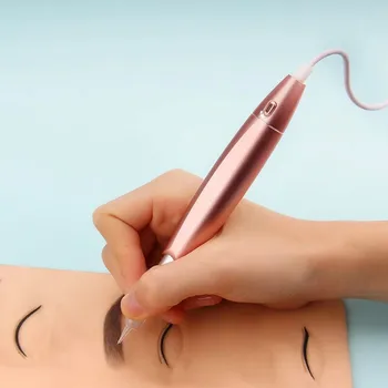 Rose Guld El-Tatoveringer Microblading Pen Semi Permanent Makeup Øjenbryn, Eyeliner, Lip Høj Kvalitet Tatovering Maskine Pen