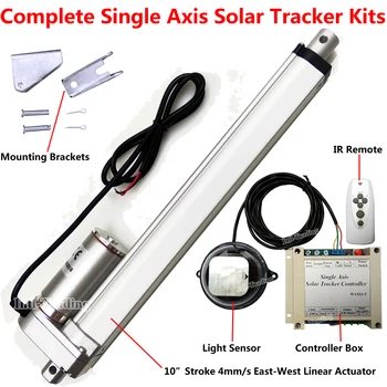 Med enkelt Akse, 12Volt DC Solar Tracker Sporing Solar Panel Kit W/ 1500N 10