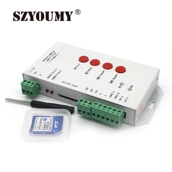 SZYOUMY Oprindelige T1000S T-1000VIS SD-Kort For WS2801 WS2811 6803 dc 5 v-24V RGB Spille Video SPI Led-Pixel-Controller RGB-fuld Farve