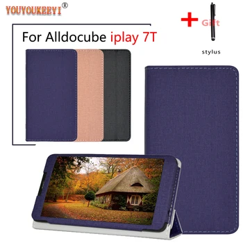 Nyeste Sag For alldocube iplay 7T 7-Tommers Tablet PC Mode PU tilfælde dække for cube 7T + gratis Stylus pen