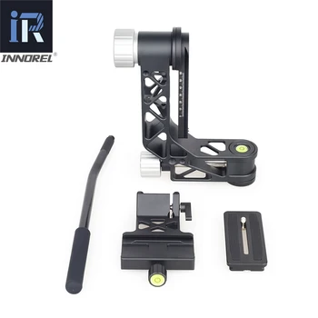 CH6 Professionelle Kamera Gimbal Monopod Stativ Hoved 360 Panorama for Tunge Linse Teleskop Bird-watching med Arca-Schweiziske QR-Plade