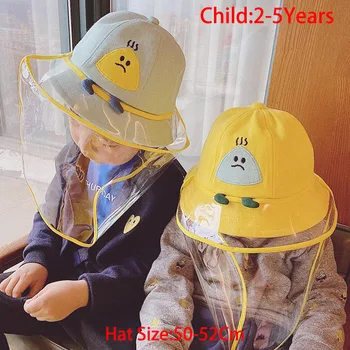 Barn Forhindre Spyt Splash Maske, Hat Ansigtsskærm For Børn+Hat Sommeren Åndbar Mesh Cap Børn Værnemidler